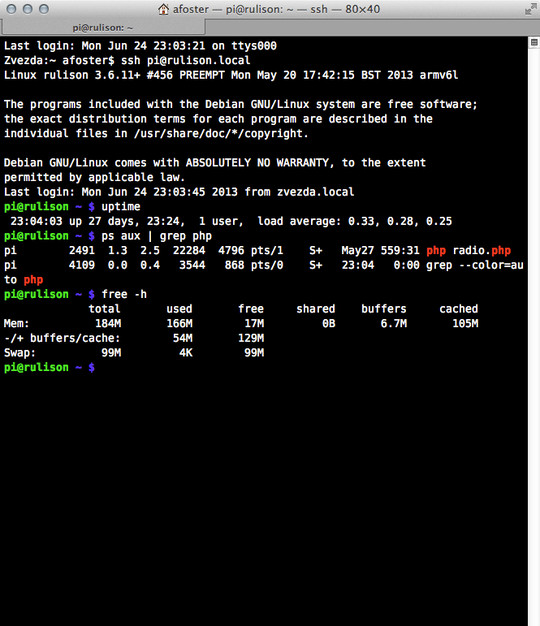 Surprisingly, Auntie hasn't shut me down yet - screenshot taken earlier this week if anyone questions the uptime.