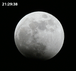 Animation of lunar eclipse on night of 3rd March 2007, times in GMT